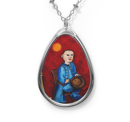 The Old Master – Portrait Oval Necklace | Portrait Pendant by JJ Mammoth