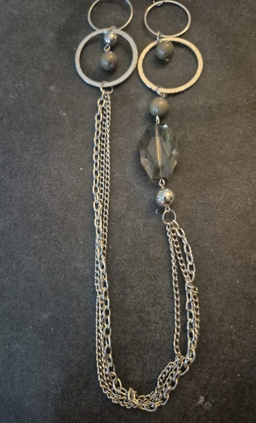 Paparazzi Margarita Masquerades- Olive Green Necklace & Matching Earrings 45”Lg