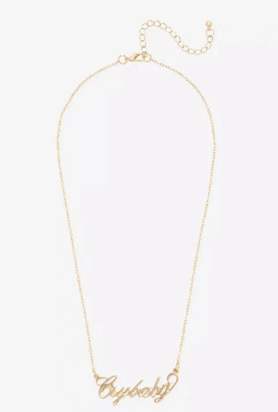 Melanie Martinez Crybaby Nameplate Gold Tone Necklace BRAND NEW SEALED