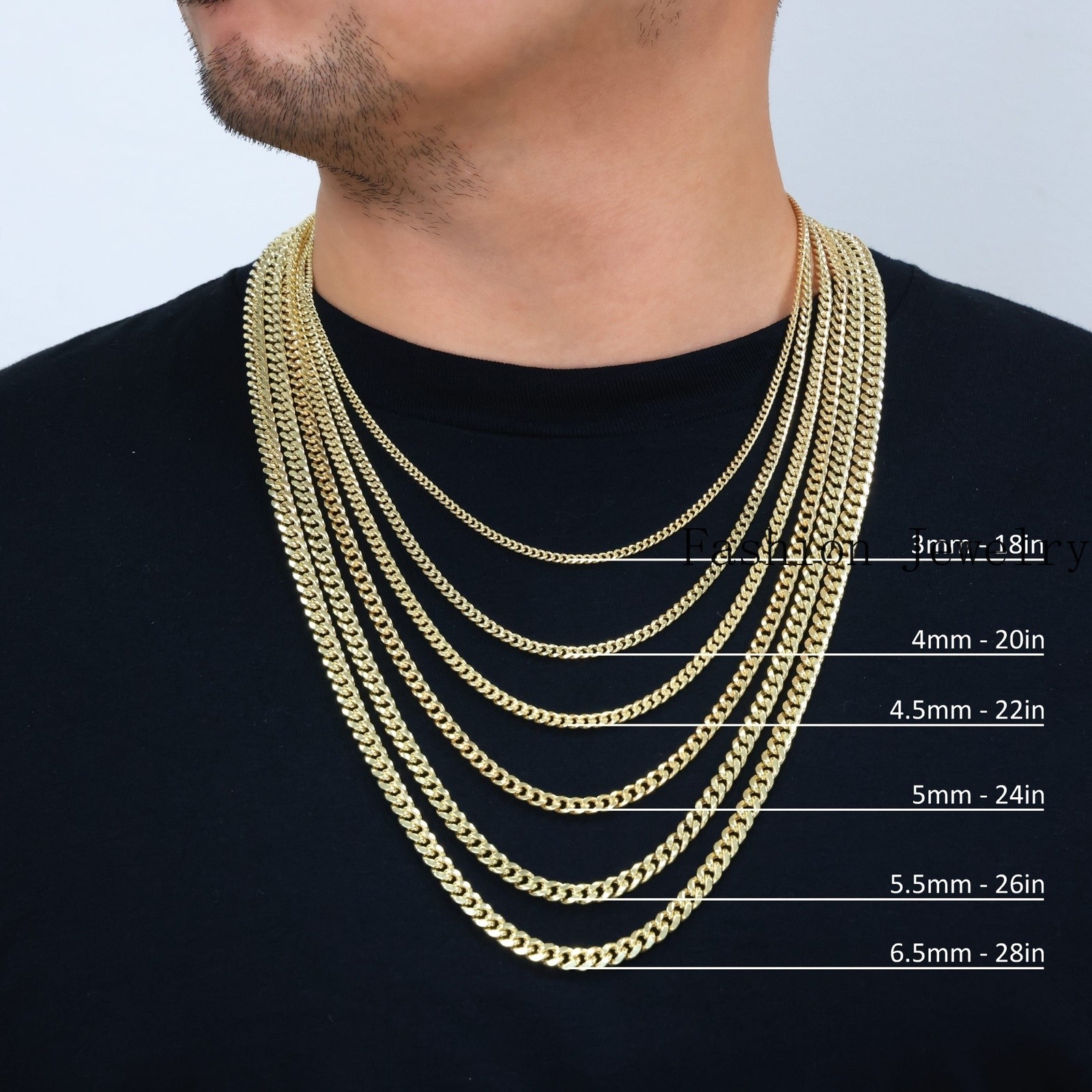 10K Yellow Gold 3mm- 13mm Miami Cuban Link Chain Necklace Mens Womens 16″- 30″
