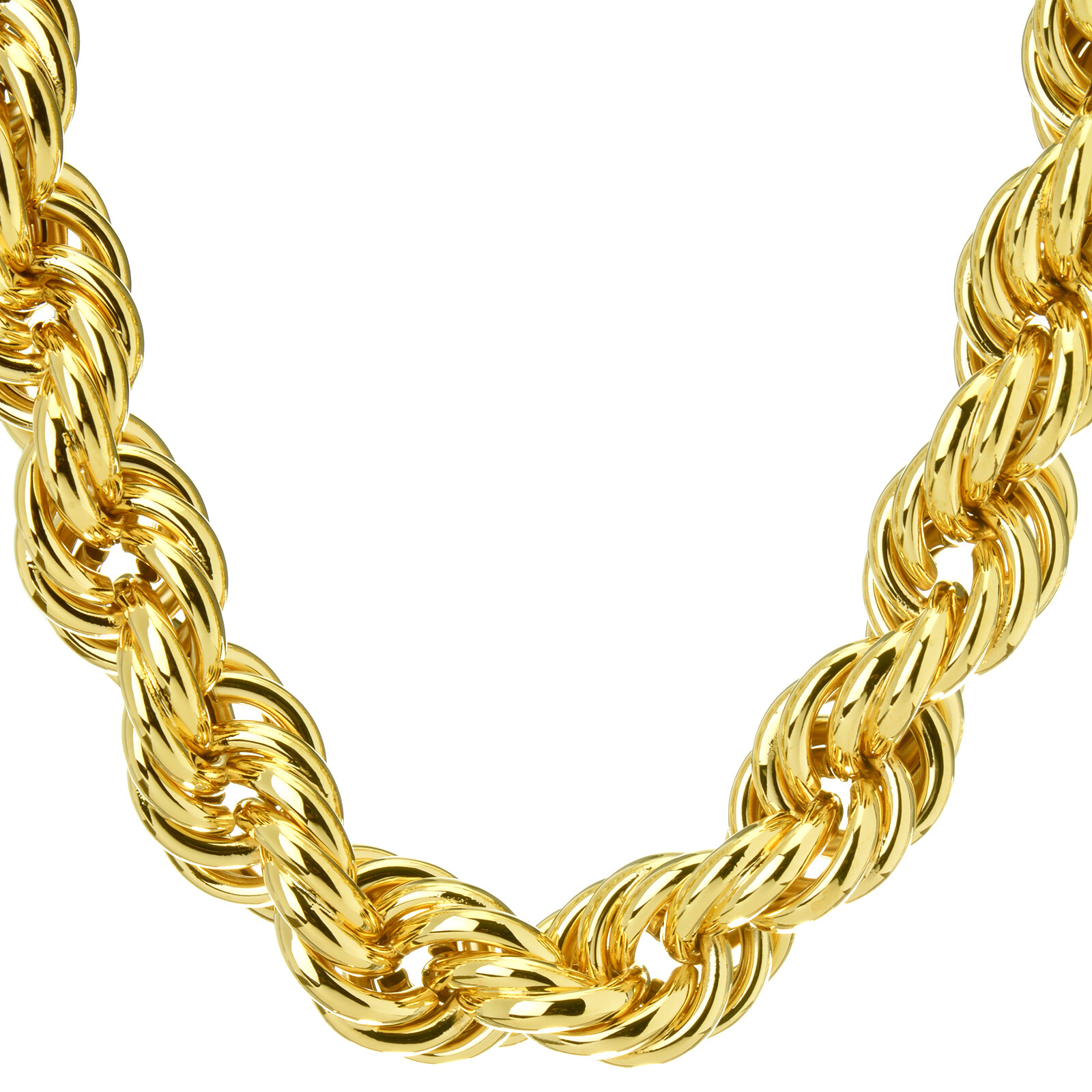 Hip Hop Gold Plated Hollow Chunky Rope Dookie Chain Necklace 30″ or 36″