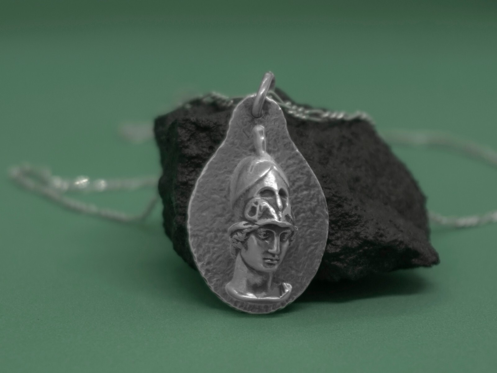 Greek Athena Silver Necklace, Goddess of Warfare Pendant, Goddess of Wisdom