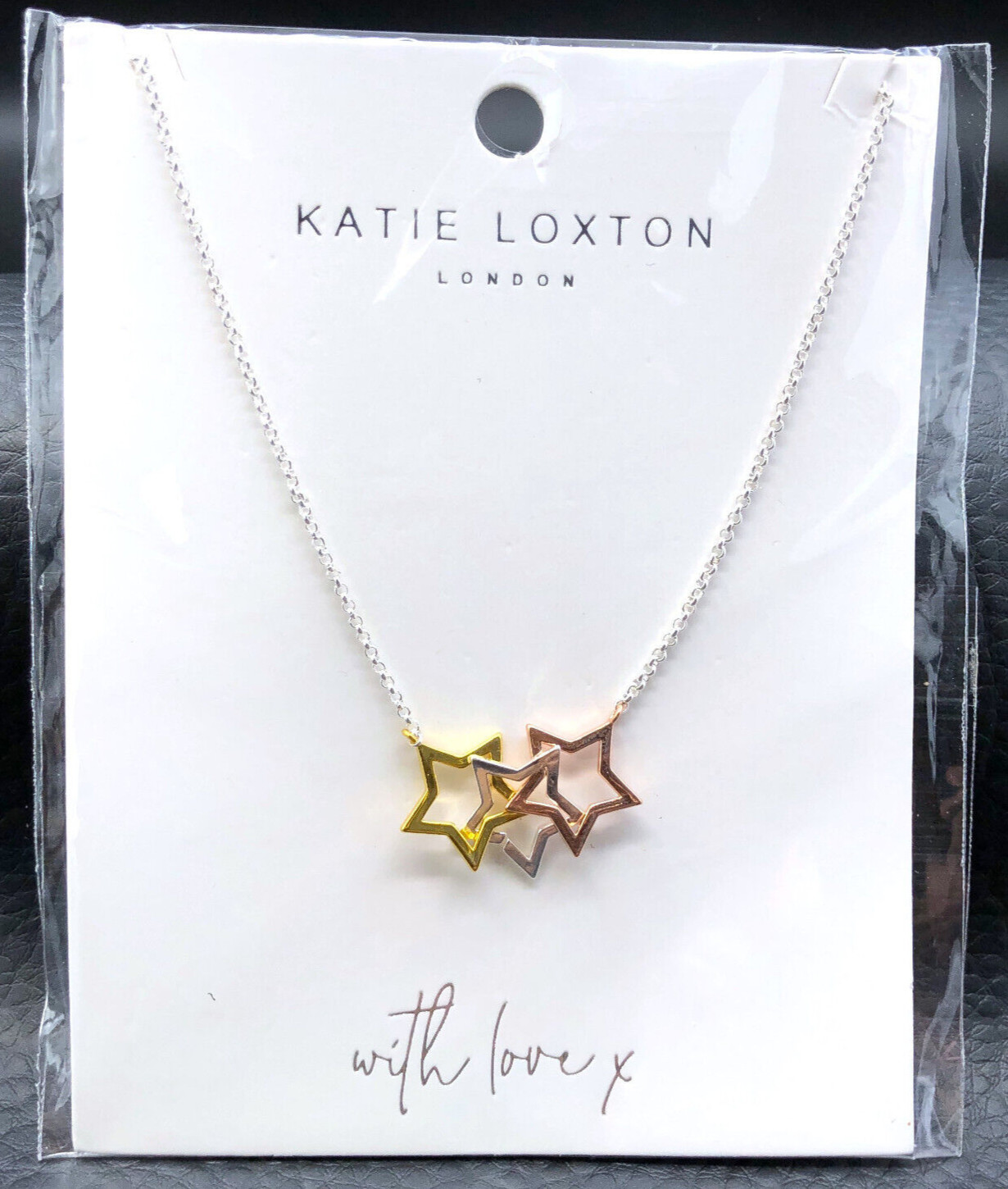 Katie Loxton Necklace 18 inch FLORENCE STARS Multi Gold Silver Plated Dainty NWT