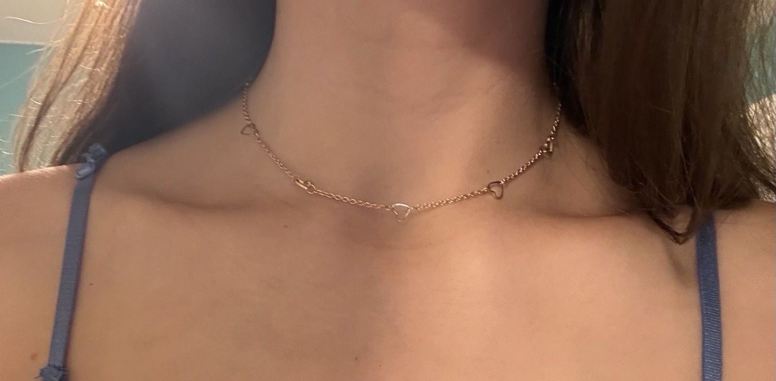 Rose Gold Heart Chain Necklace Adjustable Extender Clasp Ring Closure