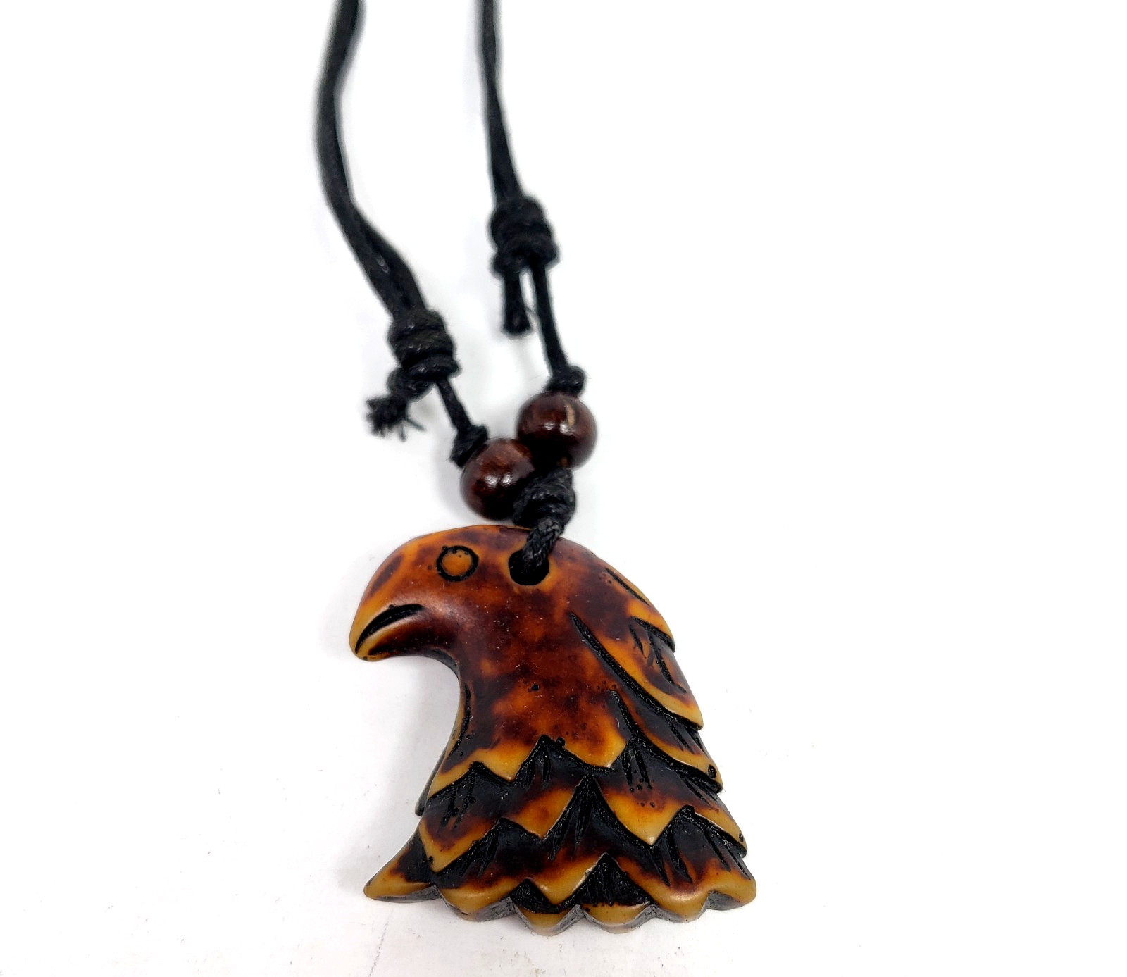 Vintage Adult Fashion Brown Eagle Tribal Adjustable Pendant Necklace 025