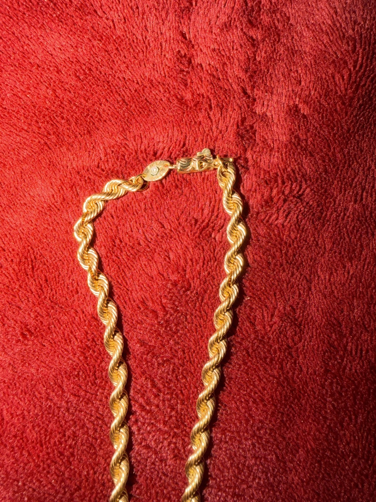 Vintage 20 Inch, 14k Solid Gold Heavy Silk Rope Necklace, 28 Grams, 4.5 Thick!