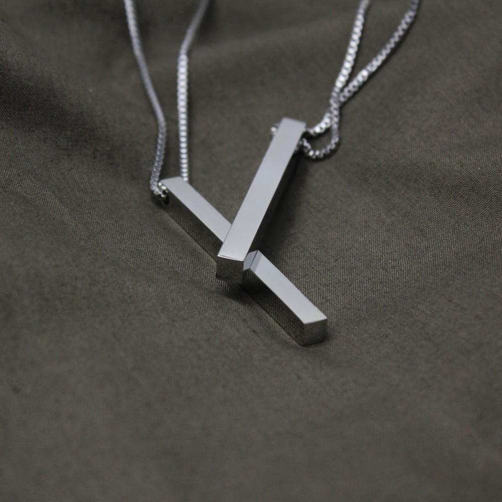 Vertical Bar Pendant Necklace Stainless Steel Fashion Jewelry Gifts for Women