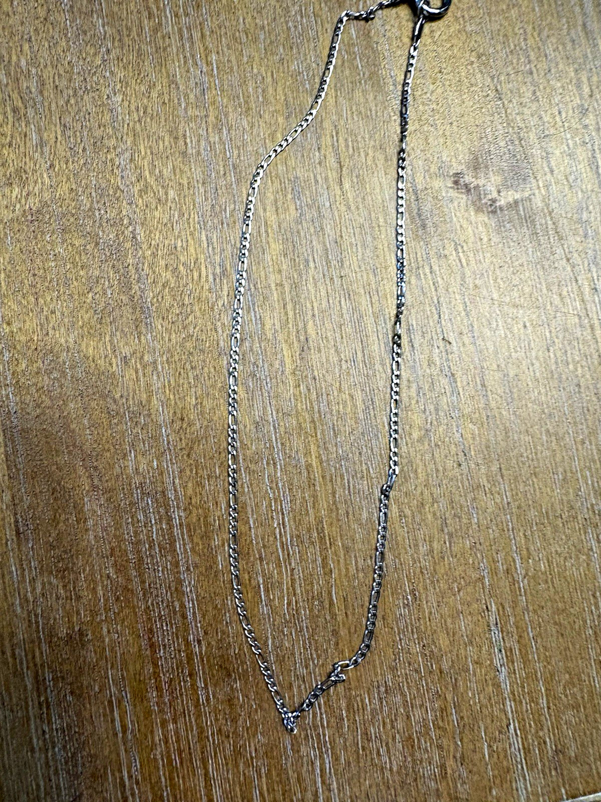 Oh Clem silver dainty figaro necklace