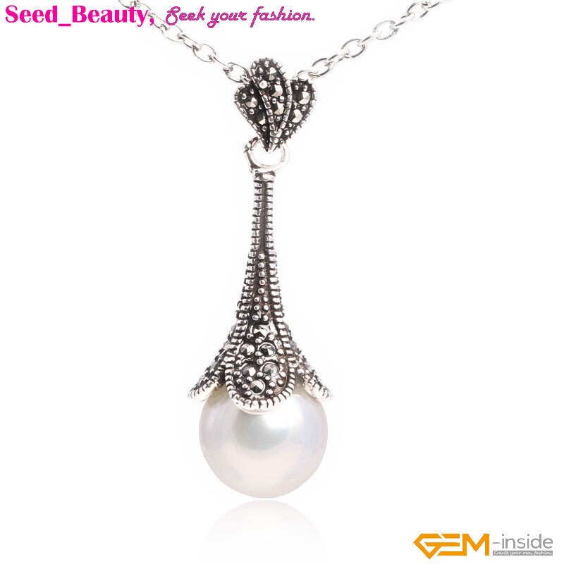 Tibetan Silver Plated Assorted Color Stone Marcasite Jewelry Necklace Pendant SD