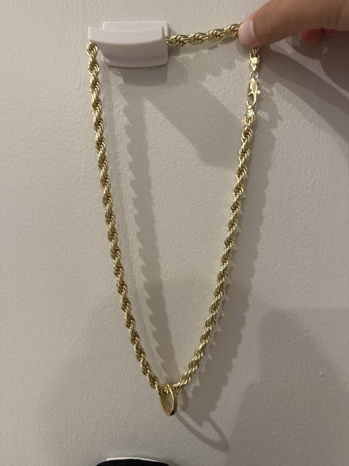 Gold filled 24in 8mm 123.5 grams and 10k gold ring