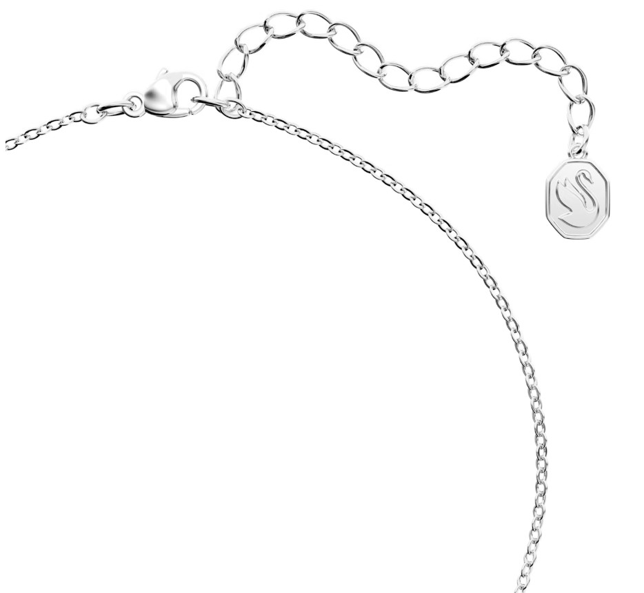 Swarovski Signum pendant Swan, Long, White, Rhodium plated- 5621098