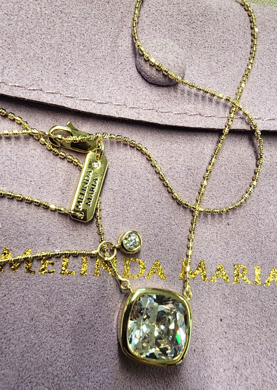 Melinda Maria 18K Gold Plated Hello Flawless Necklace 16.25″+3″