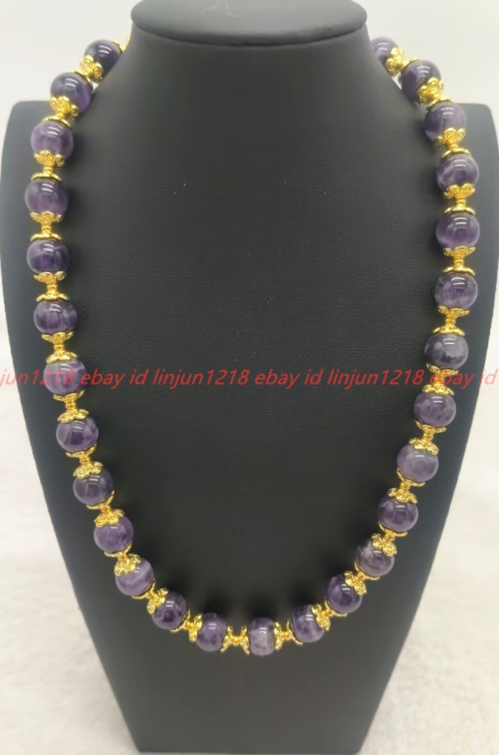 Elegant Pretty Natural 8/10/12mm Amethyst Gemstone Round Beads Necklace 16-36in