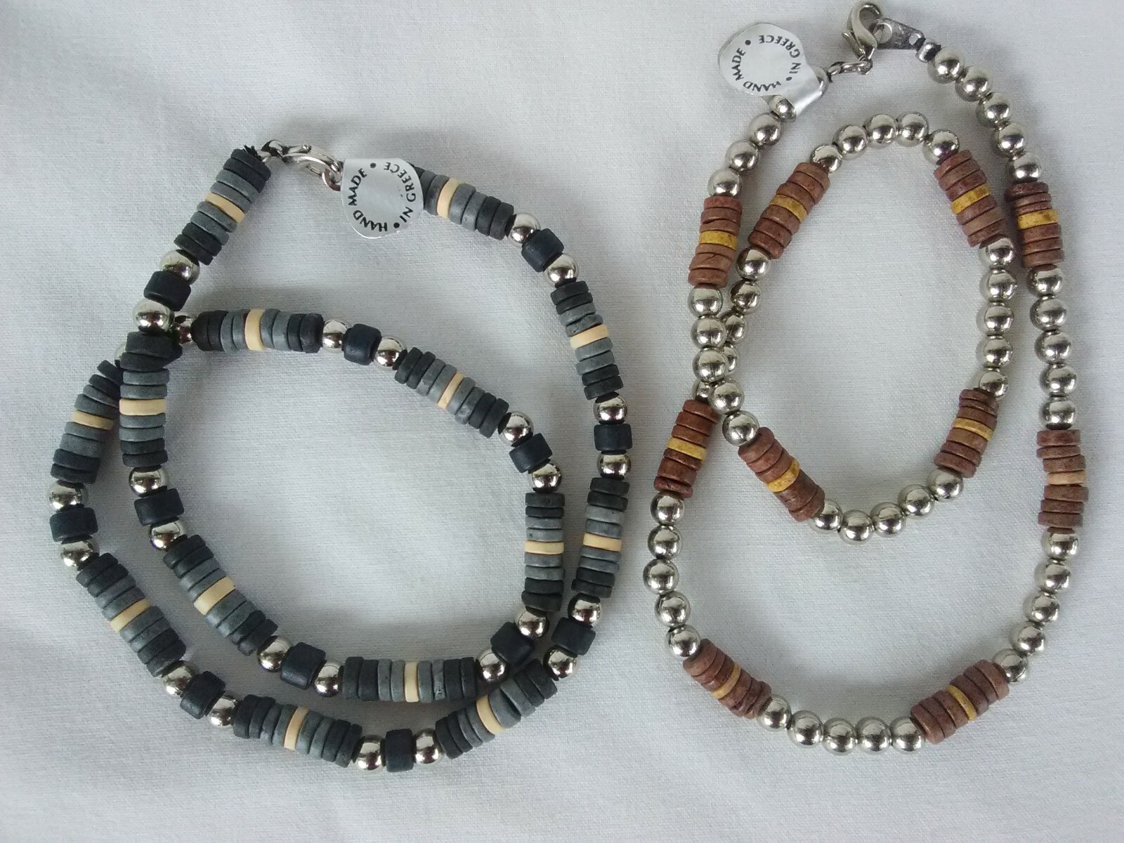 2 Lot Surfer Necklaces Choker Ethnic Tribal Unisex Tribal 17.5″ USA Seller New