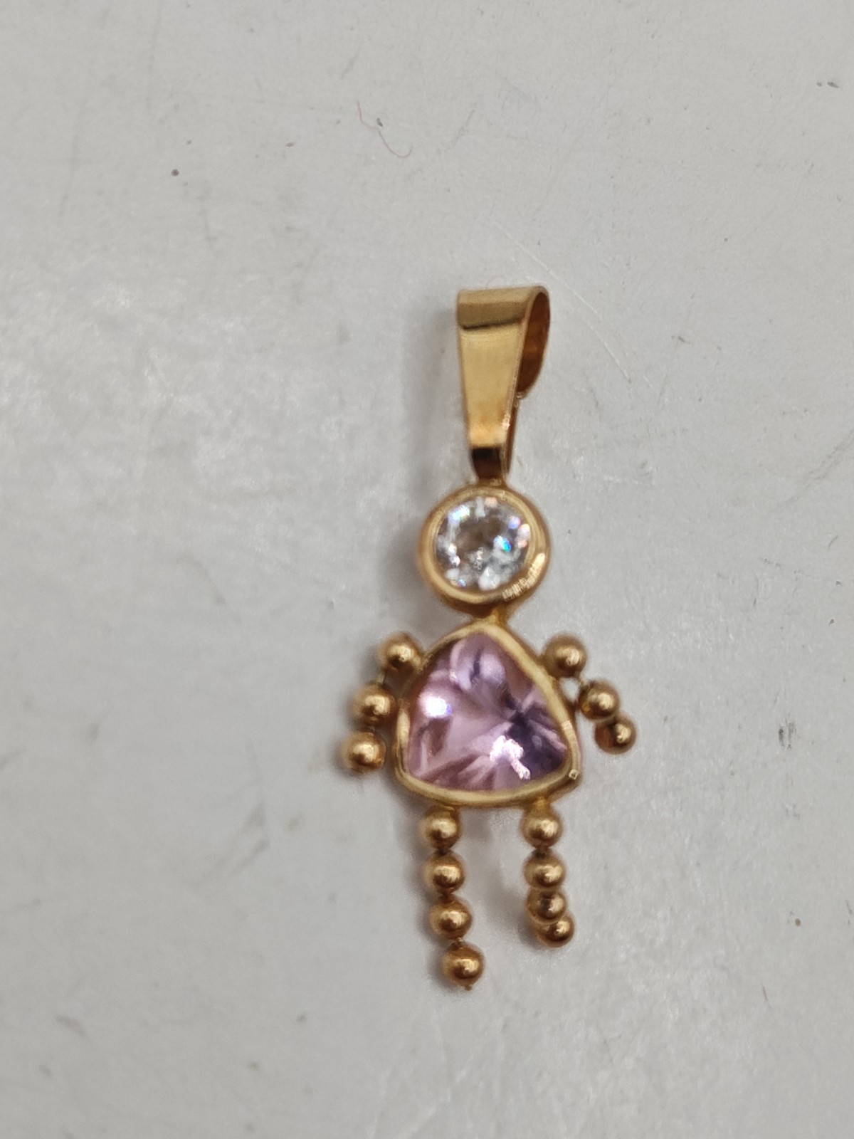 14K Gold Girl Charm October Or June