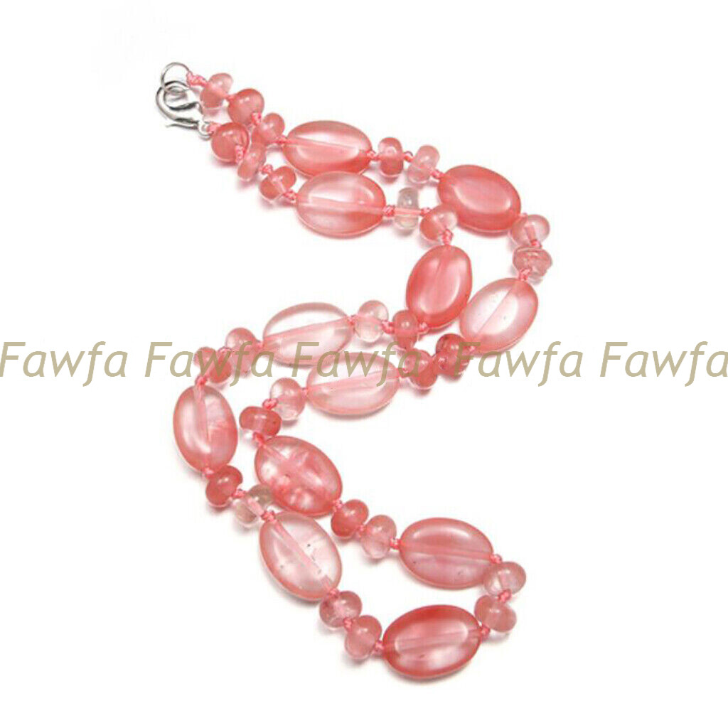 Natural 5x8mm Rondelle 13x18mm Flat Oval Gemstone Beads Necklace 16-36”
