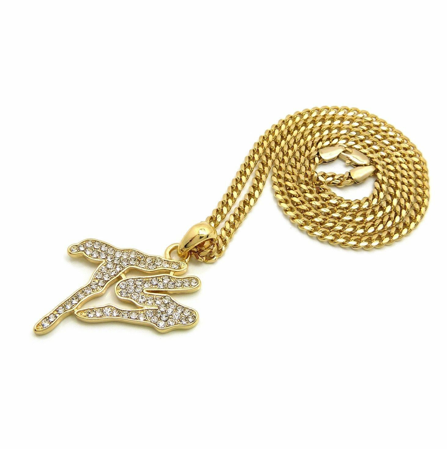Hip Hop Iced Terror Squad Ts Pendant & 24″ Box, Rope, Cuban Chain Bling Necklace