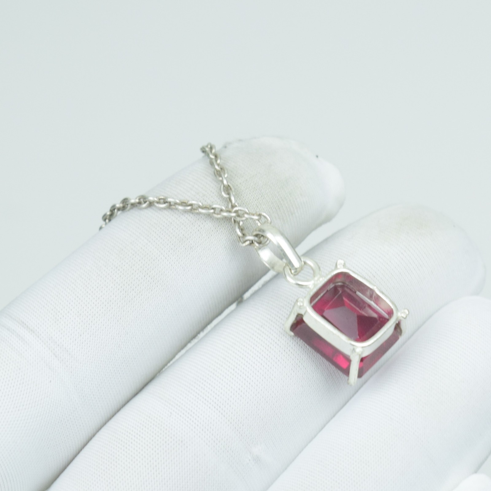 Flawless Red Ruby Necklace Jewelry, Gift For Mom Pendant 16Cts Vintage Pendant,