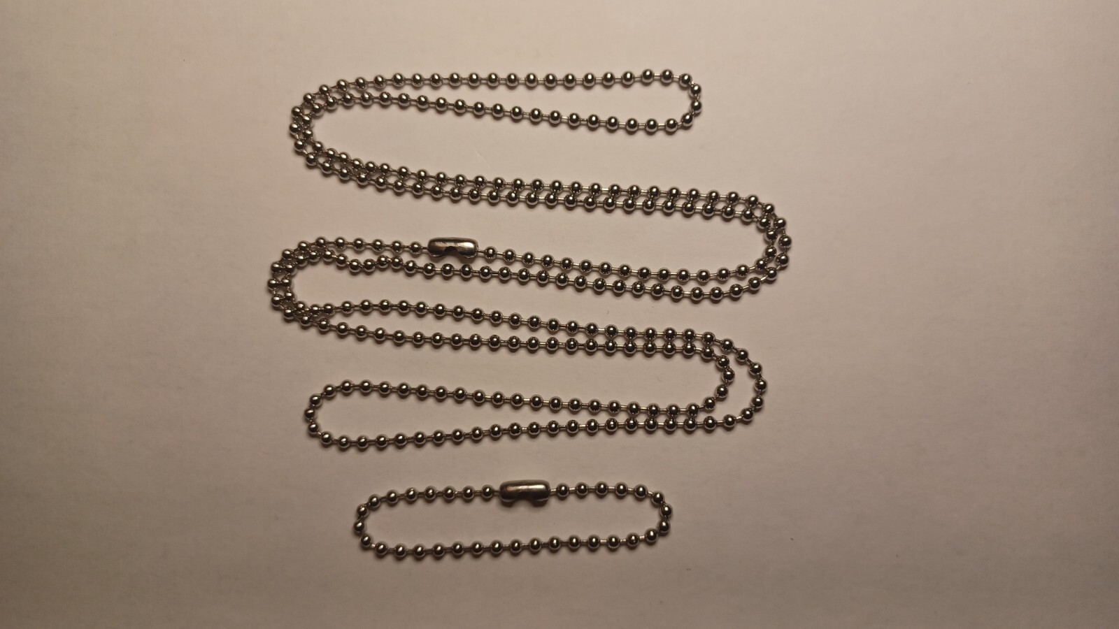 Stainless Steel 2.4mm Ball Bead Military Dog Tag Chain or Chain Set FreeShip