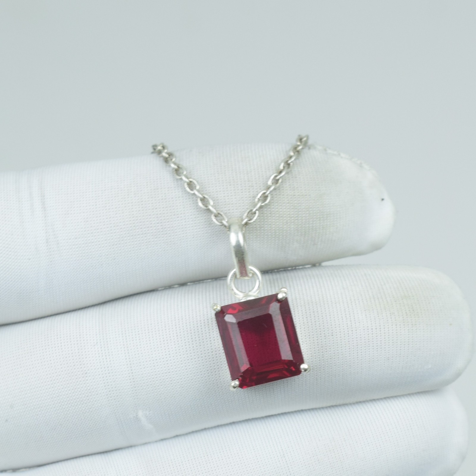 Flawless Red Ruby Necklace Jewelry, Gift For Mom Pendant 16Cts Vintage Pendant,
