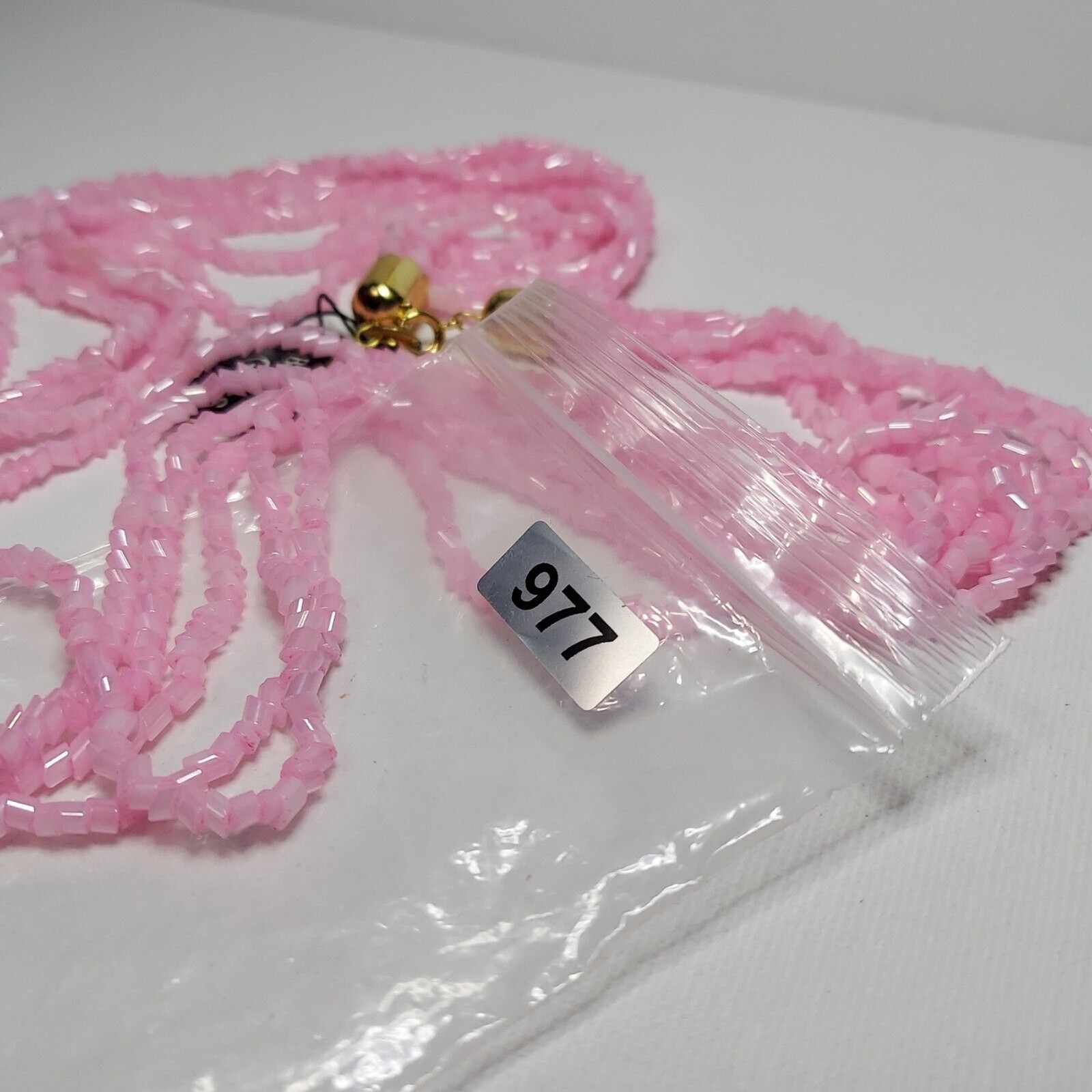 Pink bohemian glass beads 6 strands 24 inches