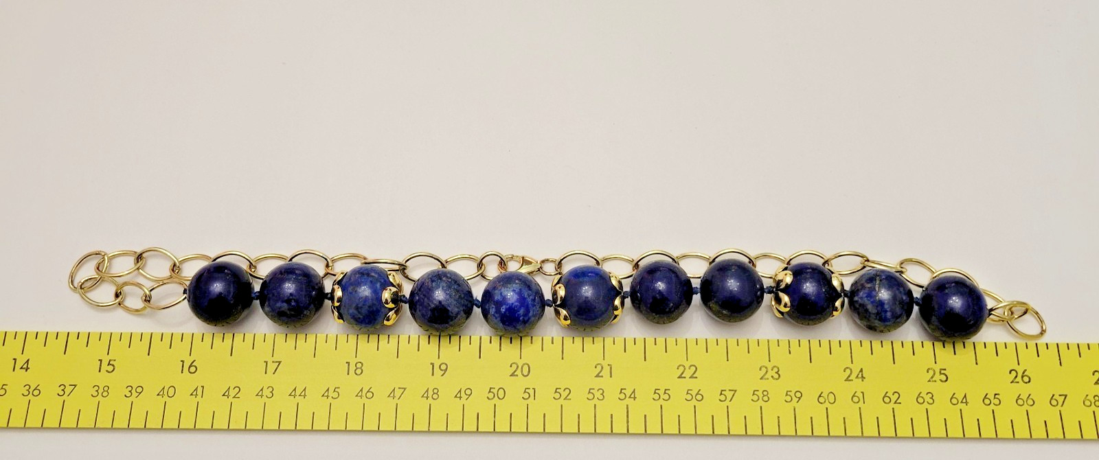 QVC Aluma AIL Lapis Lazuli 19mm-20mm Bead Necklace ~ 24″