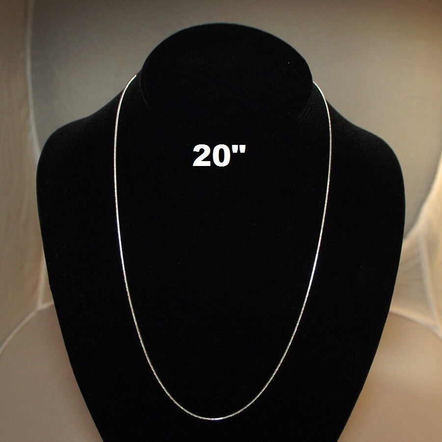 USA Seller- 925 Sterling Silver 1mm Snake Chain 18″ 20″ 22″ 24″ Necklace Jewelry