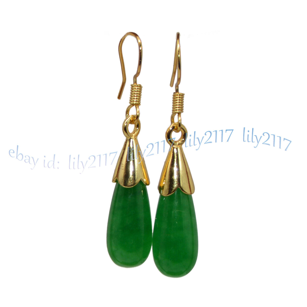 6-14mm Natural Green Jade Round Gemstone Beads Tower Necklace Earrings Set 18”