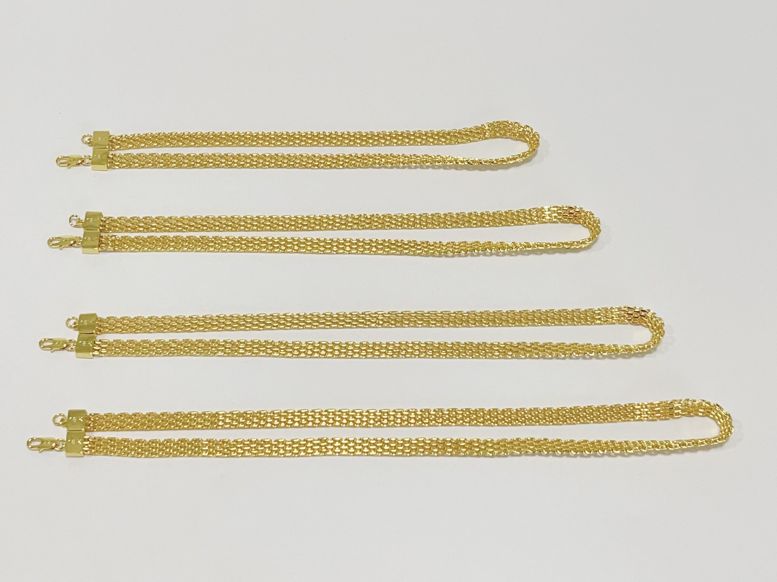 18K Yellow Gold Oyster Link Chain Necklace Bracelet Men’s Women 8mm SZ 18-24inch