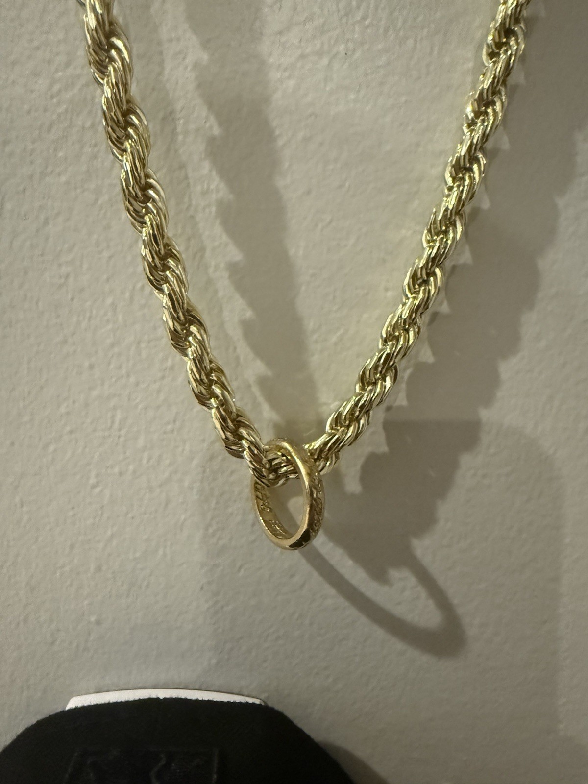 Gold filled 24in 8mm 123.5 grams and 10k gold ring