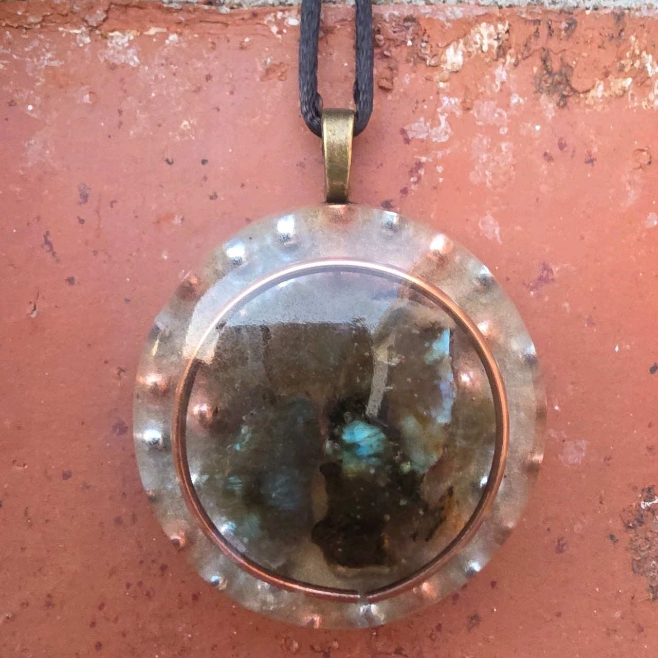 Labradorite Orgonite Orgone Energy Pendant Necklace Spiritual Intuition Psychic