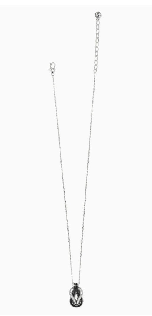 Brighton Interlok HARMONY Necklace Black Style JM7635 List $82 NWT