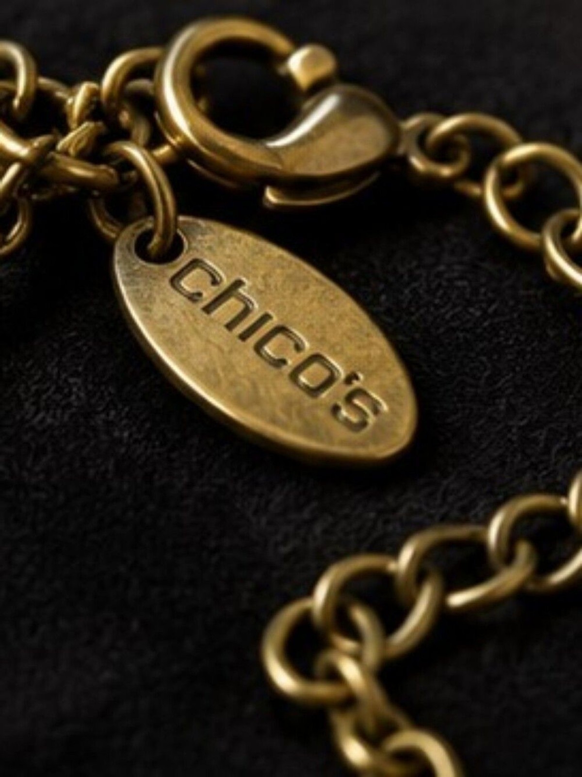 Chicos 10 Strand Statement Necklace Bronze Hematite Multi Layered Industrial