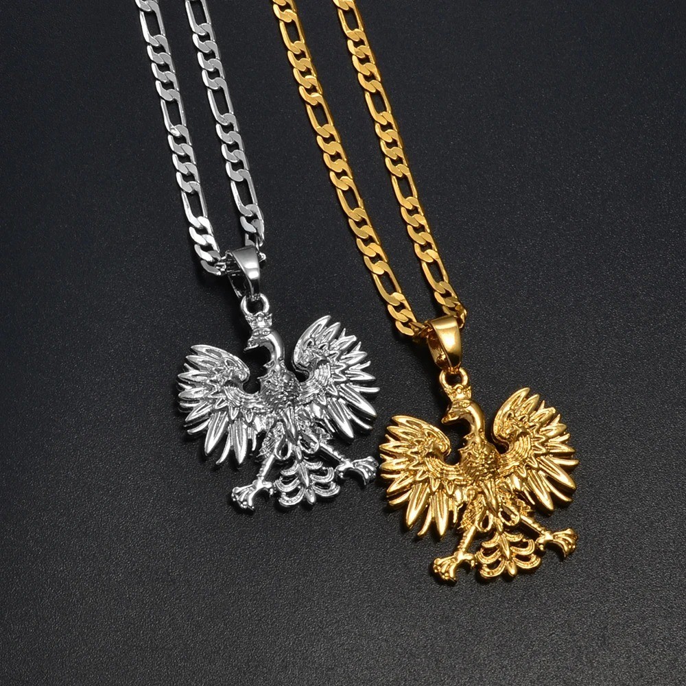 Symbol Eagle Necklace Polska Poles Poland Pendant Fashion Jewelry Accessories