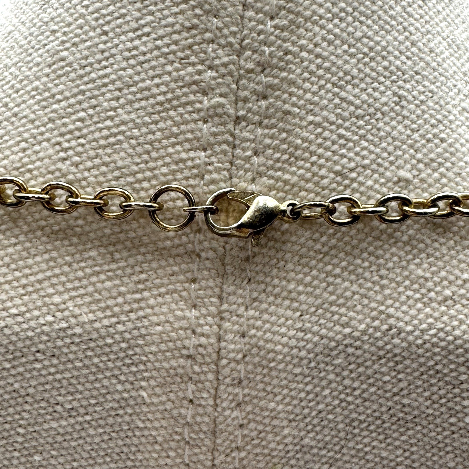 Yellow Statement Necklace Gold Tone Round Bezel Prong Faceted Foiled Beads 17.5″