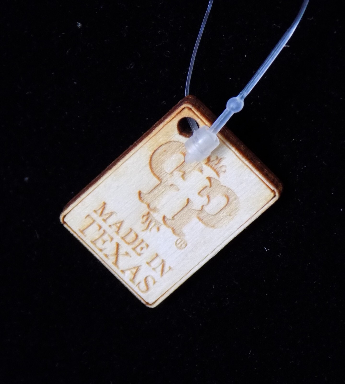 Necklace MADE IN TEXAS 15″ Faux Diamond Pendent w/ Lock Original Tag