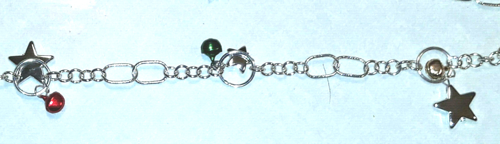 Brand New Silver-Tone Jingle Bell & Star Long 36 inches Necklace Orig Cost $16