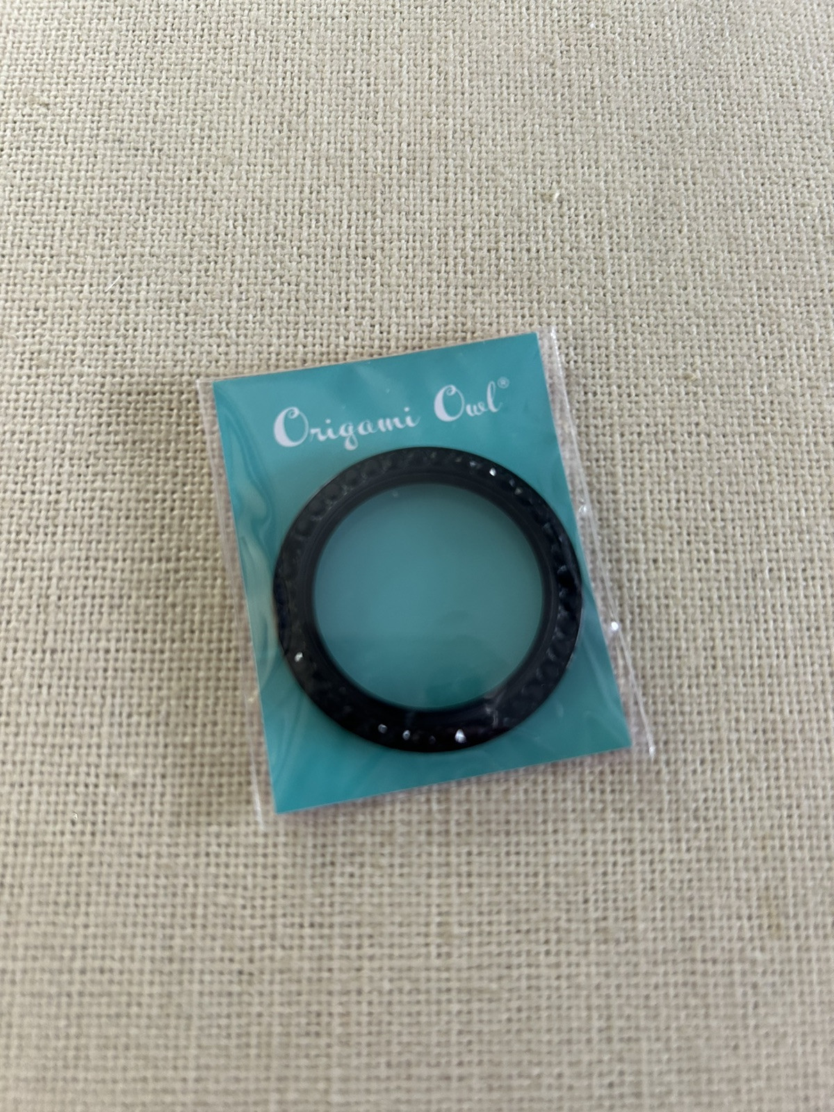 Origami Owl BZ4014 Large Black Twist Locket Face w/Jet Crystals “New in Package”
