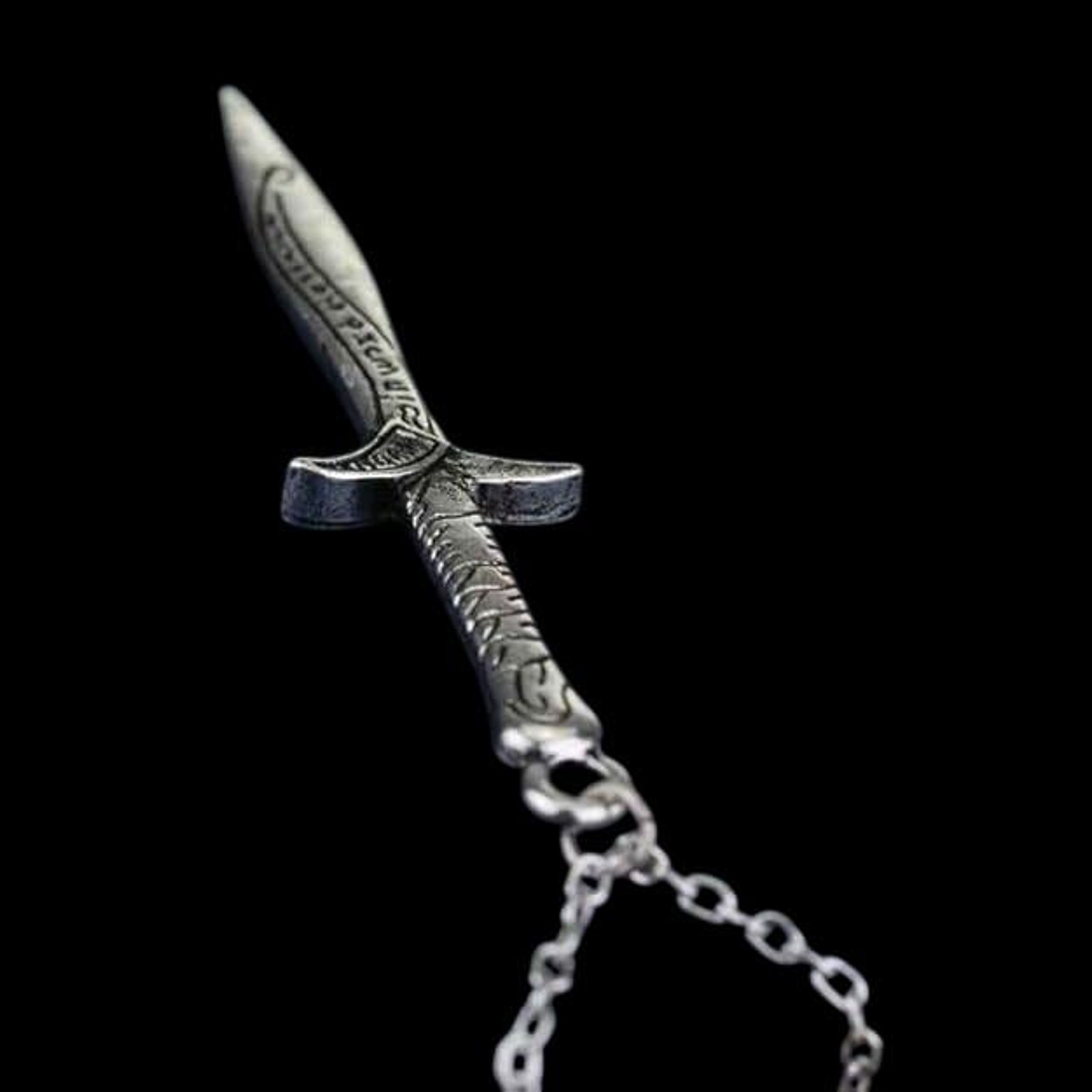Evenstar Sword Pendant Necklace Lord of the Rings Inspired Fantasy Jewelry