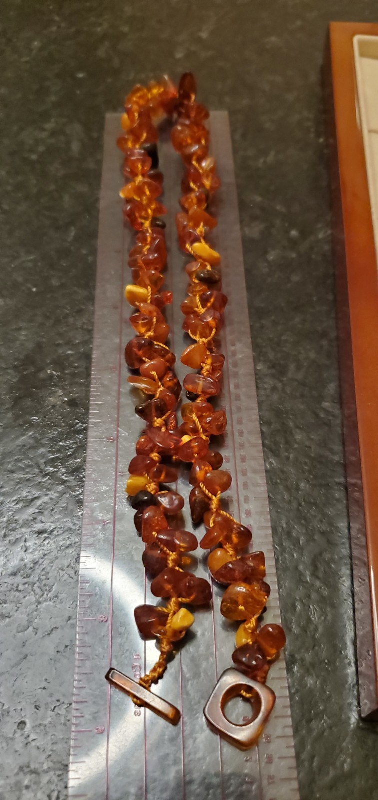 Genuine BALTIC AMBER Golden Honey Knotted Choker Necklace 925 Pierced Earrings