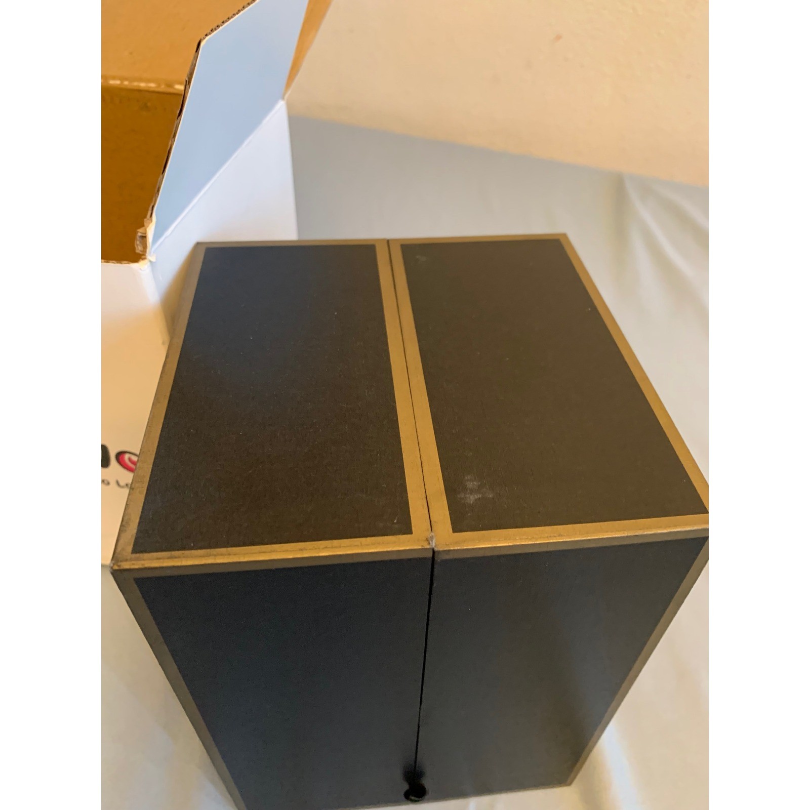 ADDwel Preserved Red Rose Gift Box with Necklace Gold Tone Bear Crown