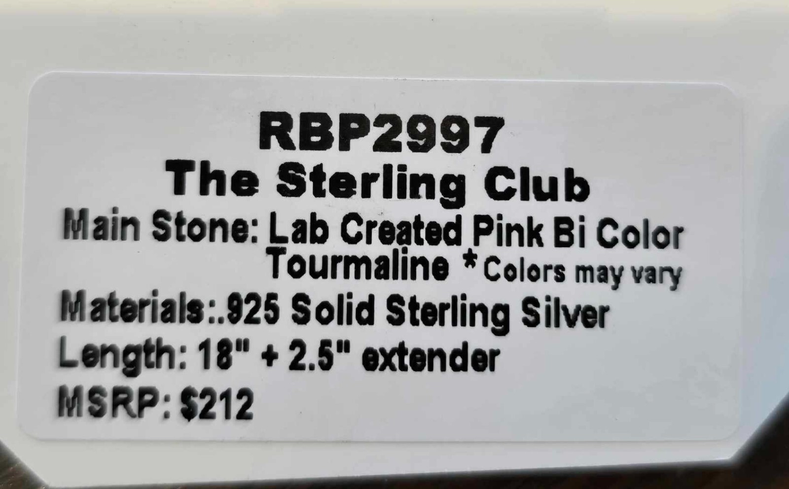 Bomb Party Sterling Club Necklace, RBP2997, Bi Color, .925 Solid Sterling Silver