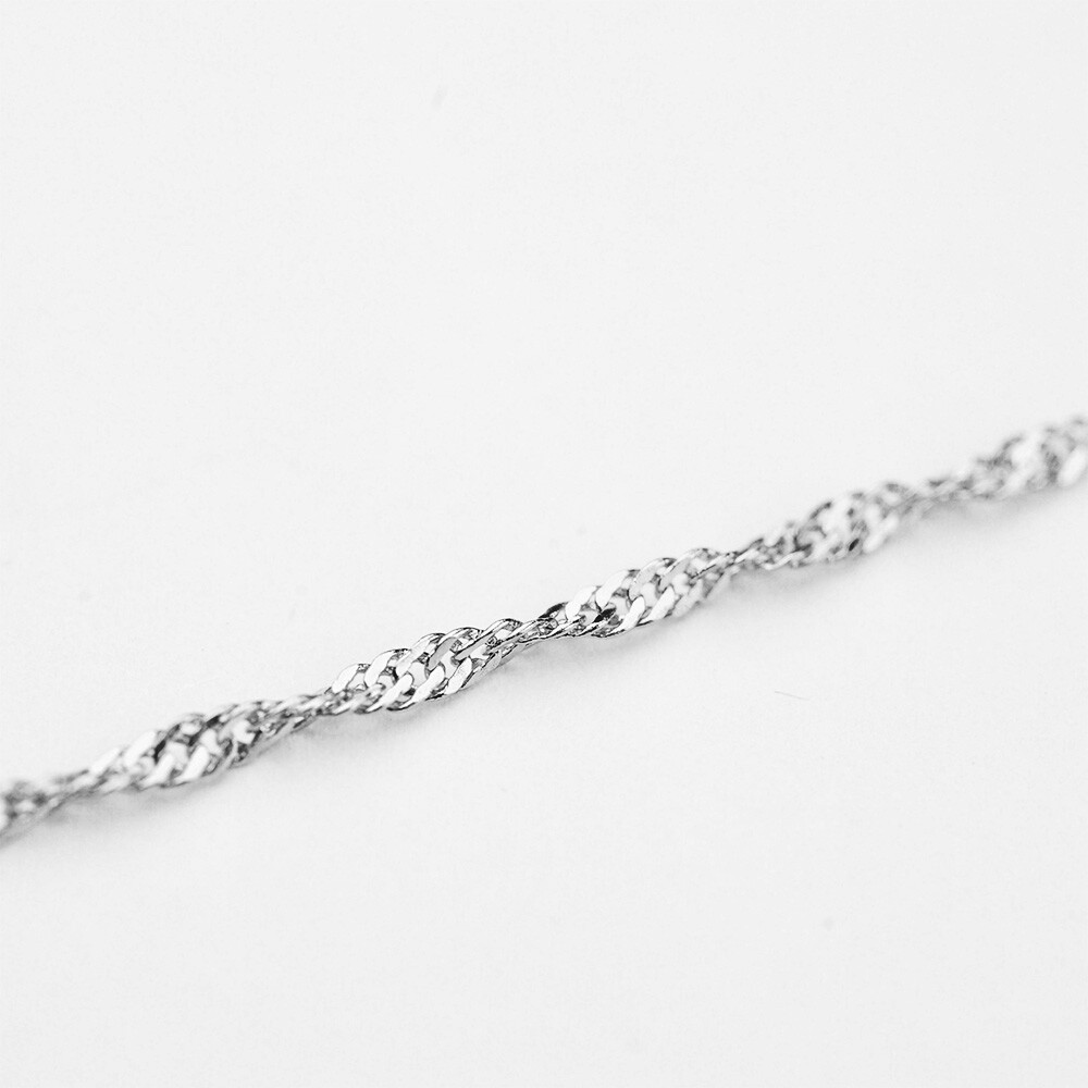 925 Silver Water Wave Chain Necklace w/ Lobster Lock Women Jewelry 16-24″