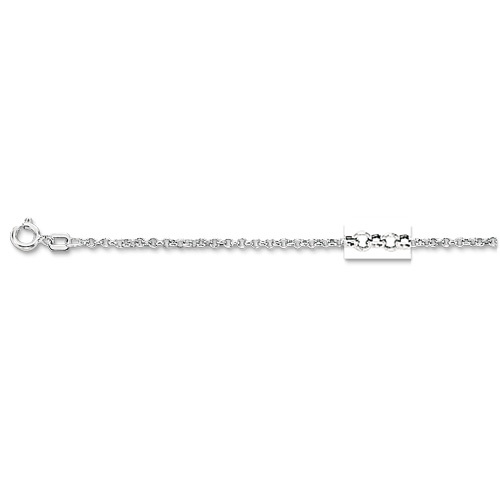 2mm Rolo Chain Necklace Solid 14K White Gold 14″ 15″ 16″ 17″ 18″ 19″ 20″