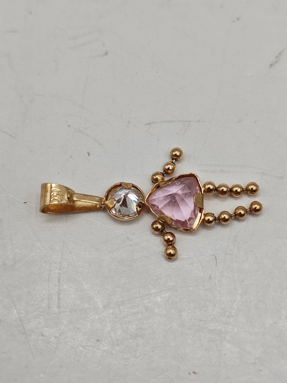 14K Gold Girl Charm October Or June