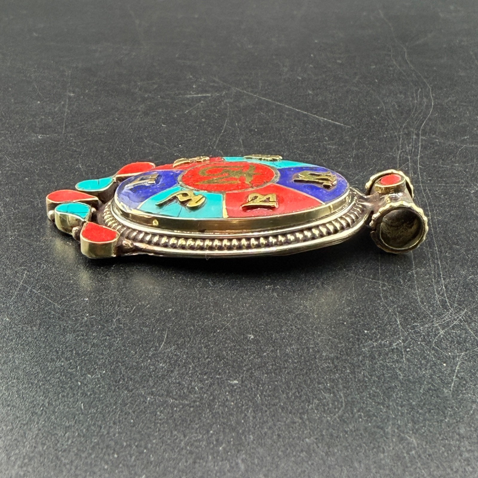 Tibetan handmade beautifully crafted multicolor pendant