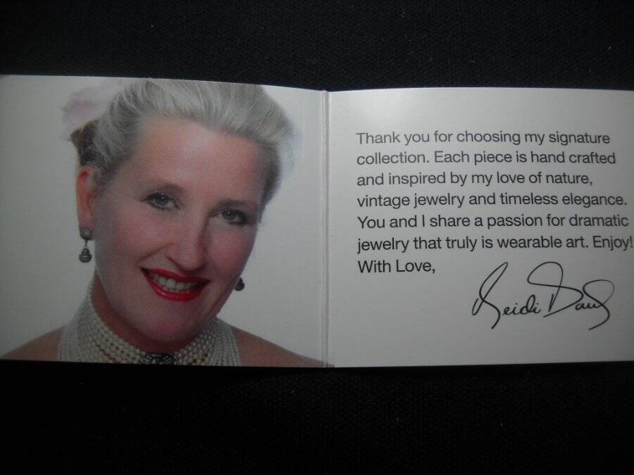 Heidi Daus Treasure of Antiquity Statement Cross Necklace Excellent Original Box