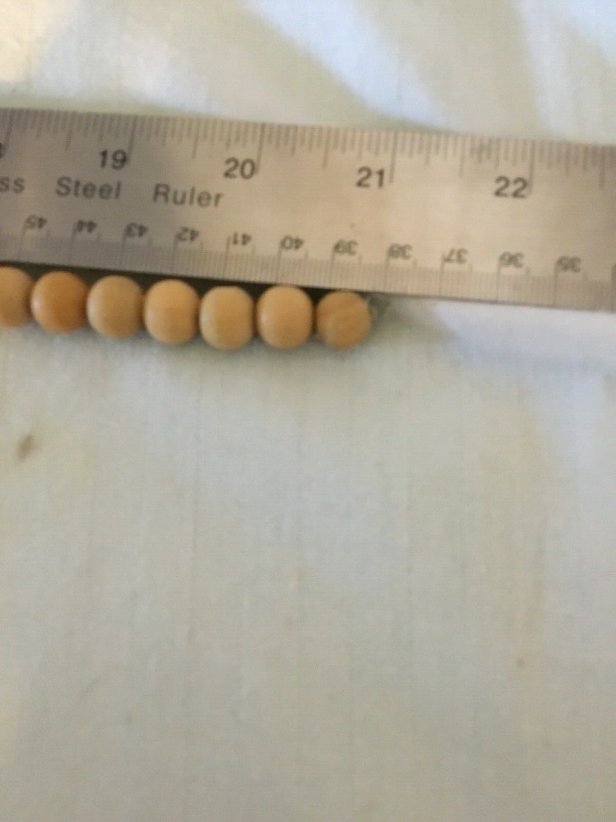 21 inch Bead Necklace With Natural Wood Beads and Shell Accents