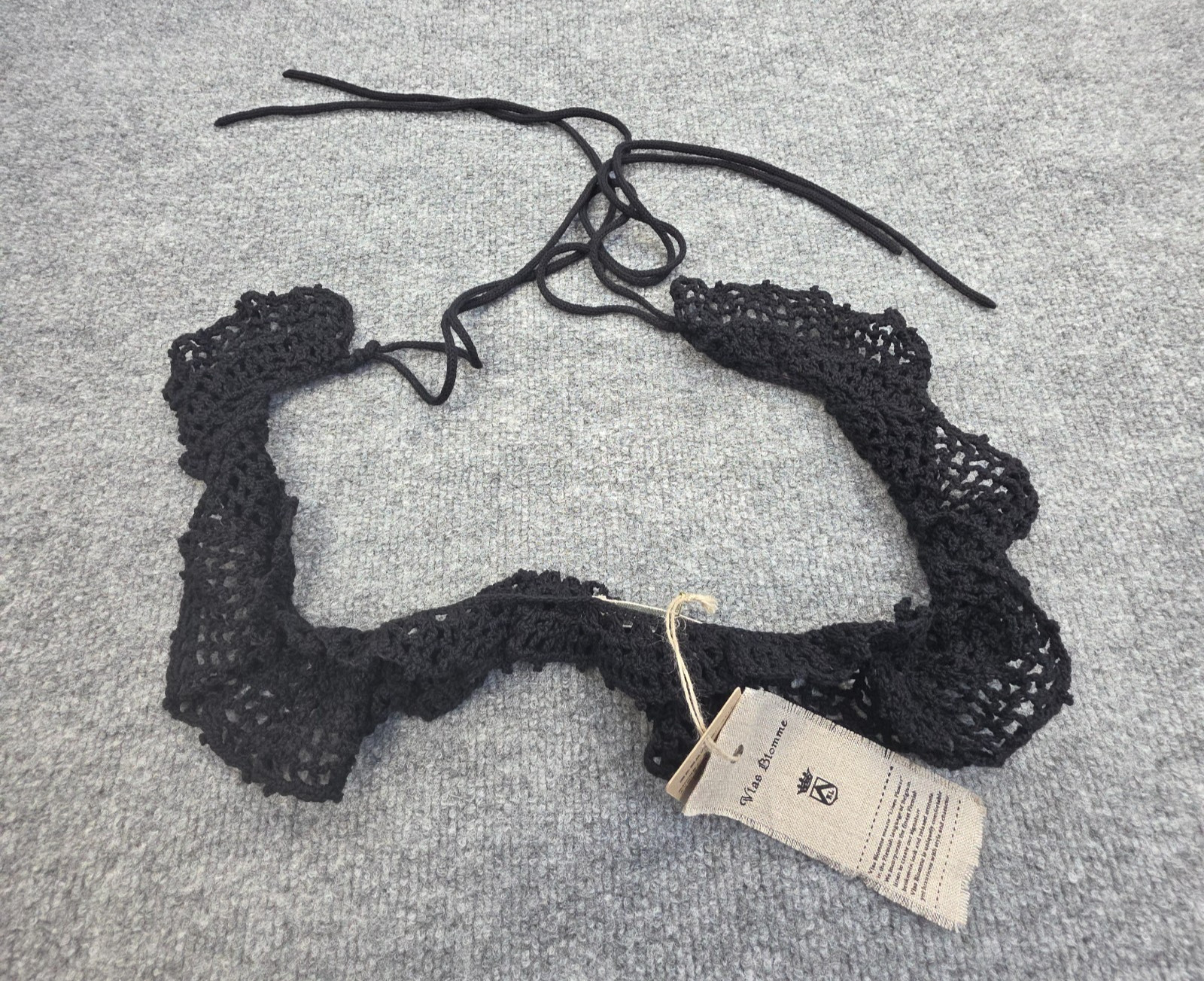 VLAS BLOMME Crochet Chocker Neck Tie Accessory Women’s One Size Cotton NWT