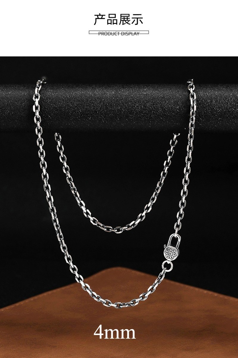 Artisan Cable Link Chainx Heavyweight Men & Women Necklace S925 Sterling Silver